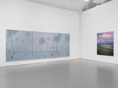 Friedrich Kunath, On a clear day I can see you forever, vue de l'exposition. Avec l'aimable autorisation de la Galerie Max Hetzler