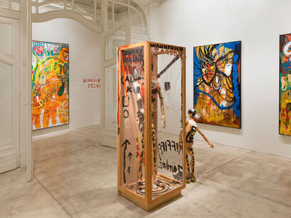 Jonathan Meese, Exhibition view. Courtesy of Galerie Krinzinger
