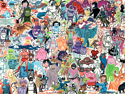 Jean Jullien, The reason (détail), 2025. Avec l'aimable autorisation de la galerie Alice