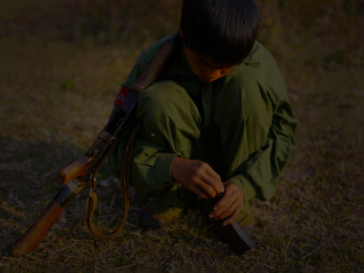 A child soldier in Myanmar