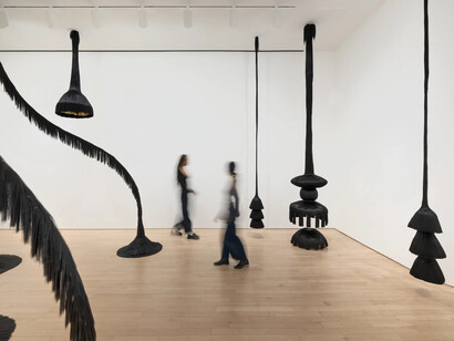 Merryn Omotayo Alaka and Sam Frésquez, Your birth is my birth, exhibition view. Courtesy of Jane Lombard Gallery