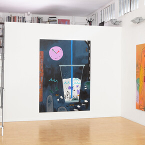 Another Fine Mess, 2015 Acrylic and Oil Stick on Canvas 205.7 x 162.5 cm (81 x 64 inches), Friends Forever, 2015 Acrylic on Canvas 177.8 x 139.7 cm (70 x 55 inches)