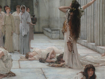 Lawrence Alma-Tadema, Las mujeres de Anfisa (detalle), c. 1887