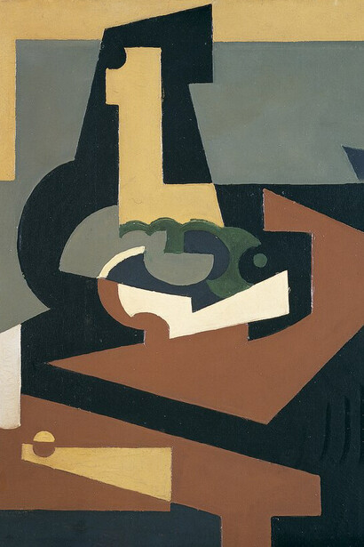 María Blanchard, Naturaleza muerta cubista (detalle), c. 1916-1918