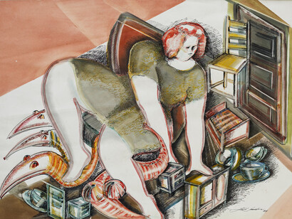 Teca Sandrini, No time to dream, 1984. Cortesia do MON - Museu Oscar Niemeyer