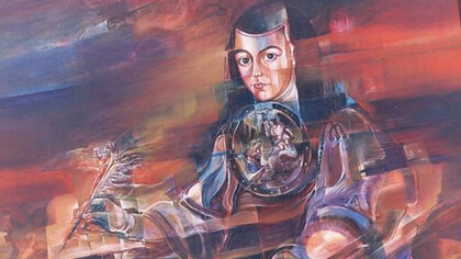 Mauricio García Vega (1944), pintor mexicano. Sor Juana Inés de la Cruz, 1651-1695: No estudio para saber más, sino para ignorar menos