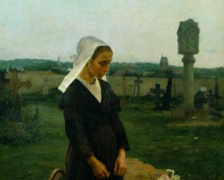 Inv. 33 José Veloso Salgado (1864, 1945) No cemitério, 1890 147 x 116 cm Óleo sobre tela