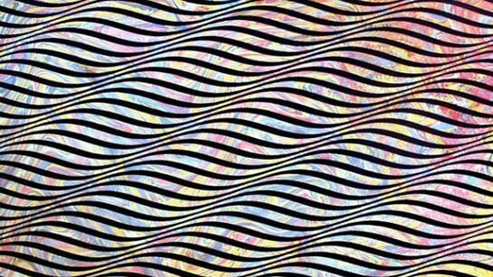 Philip Taaffe, Alluvium, 2002, tecnica mista su lino, 76 x 102cm