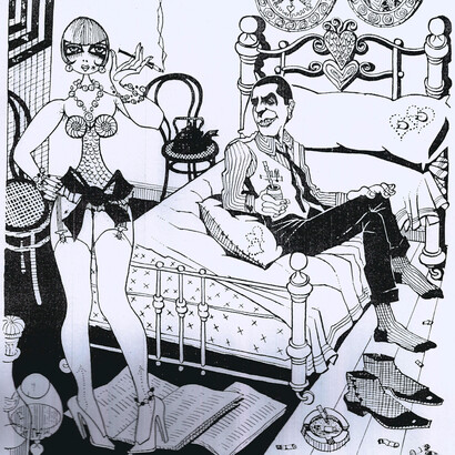 Ilustración del tango "Mano a mano" por Penike