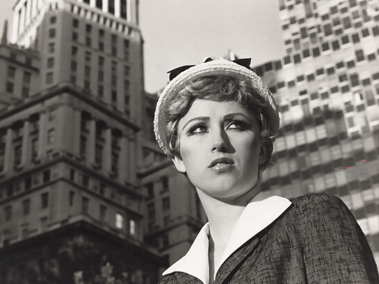 Cindy Sherman, Untitled Film Still #21. (1978)  Gelatin silver print. Approx. 20 × 25 cm. New York: Collection of Museum of Modern Art. Courtesy and copyright the artist