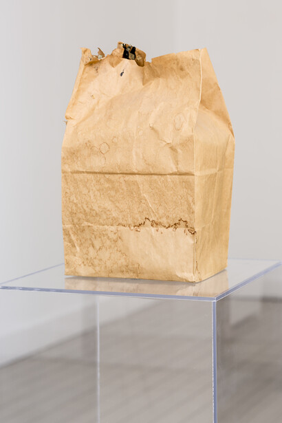 Richard Aldrich, Stacks, 2012 (2003, 2006, 2008), Found objects, 53 1/2 x 23 1/2 x 13 3/4 inches (135.9 x 59.7 x 34.9 cm). Copyright Richard Aldrich. Photo: David Regen. Courtesy Gladstone Gallery, New York and Brussels