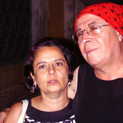 Pedro Lemebel e Claudia Barattini, foto Paolo Angelosanto