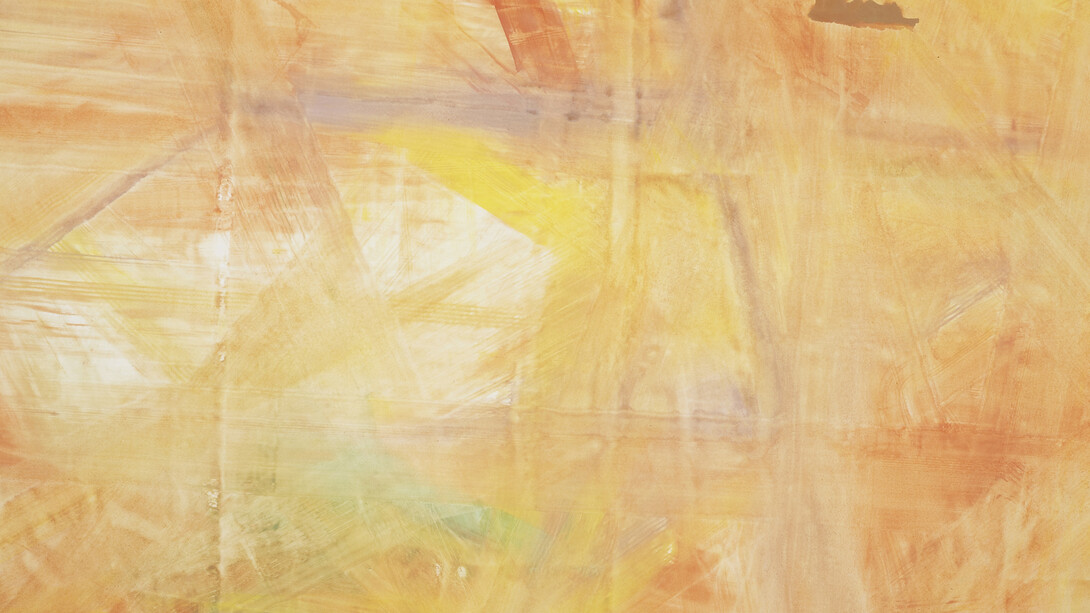 Reena Spaulings, Later Seascapes 3, 2014, Farrow & Ball “estate emulsions” on canvas, 279 x 444 cm / 110 x 175 inches, Courtesy of Campoli Presti, London / Paris 