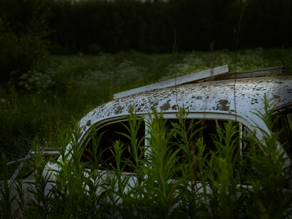La végétation réclamant ce qui était autrefois un symbole de progrès