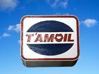 Ettore Saccà, Tamoil, 100 x 85 x 20 cm, mixmedia, plexiglass, lamiera, silicone policromo, 2015