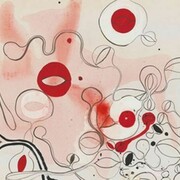 Takesada Matsutani, Gutai, 1964, Acrylic, pencil and polyvinyl acetate adhesive on paper,109 x 77 cm / 42 7/8 x 30 3/8 in