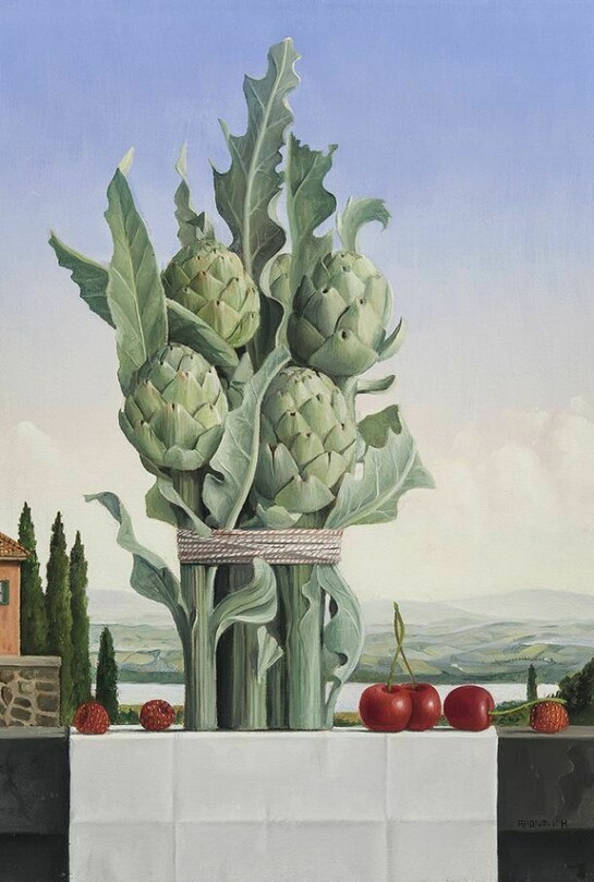 James Aponovich, Artichokes, 2013, Oil on canvas, 14 x 10 in.