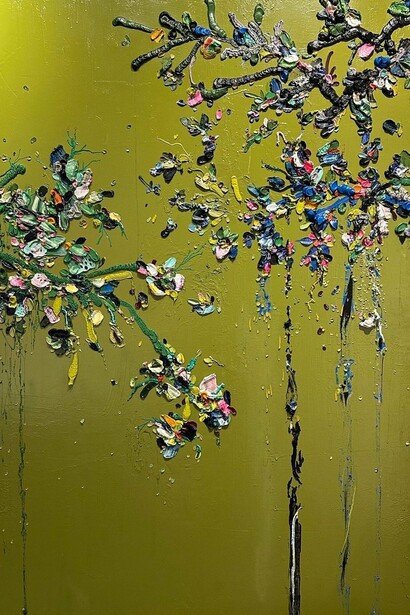 Julia Fernandez-Pol, “Spring Blossom Knots,” (detail) 2012, oil on canvas, 72 1/2” x 46 1/2”
. Courtesy of the artist and Atrium Gallery