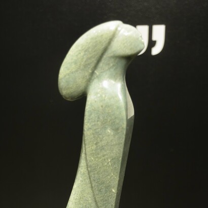 "En busca del alma", 2022. Jade Verde. 38 x 12 x 6 centímetros 