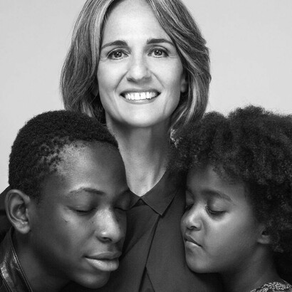 Gabriella Nobile con i figli, foto Zach Gold