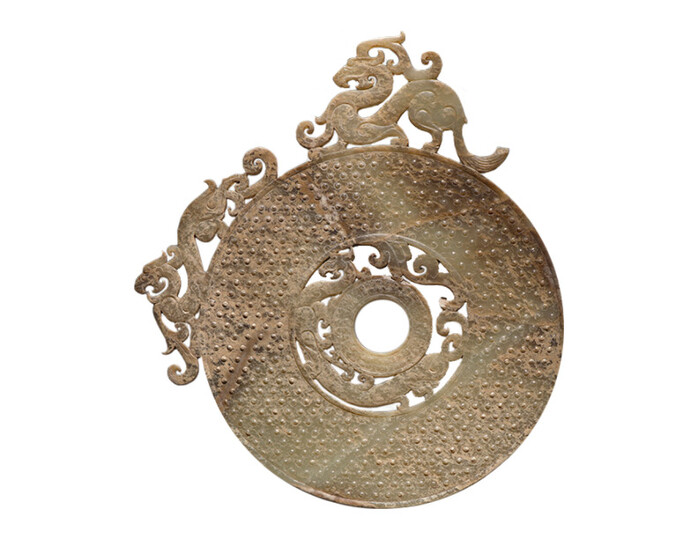 Jade (nephrite), diam: 6 1/2 inches. Purchase: William Rockhill Nelson Trust, 33-81.