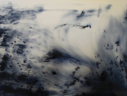 Julia Parkinson. Kiting 5, 2017, oil on aluminium on 1 inch welded subframe, 75x90 cm.  
