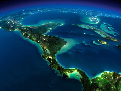 Vista satelital de Centroamérica