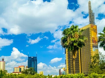 Modern buildings rising across Nairobi, symbolising the economic opportunities created by Kenya’s digital transformation