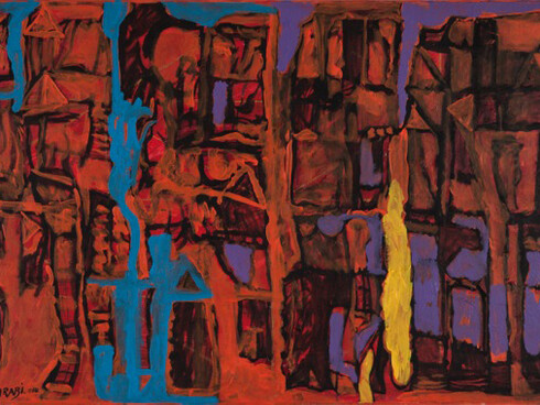 Asaad Arabi, The Melody of the Twilight, 2014, Acrylic on canvas, 115 x 195 cm