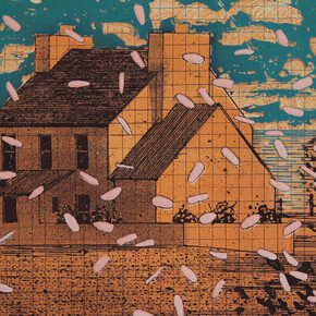 Niall Naessens, Cherry Blossom, Etching, 33 x 33 cm