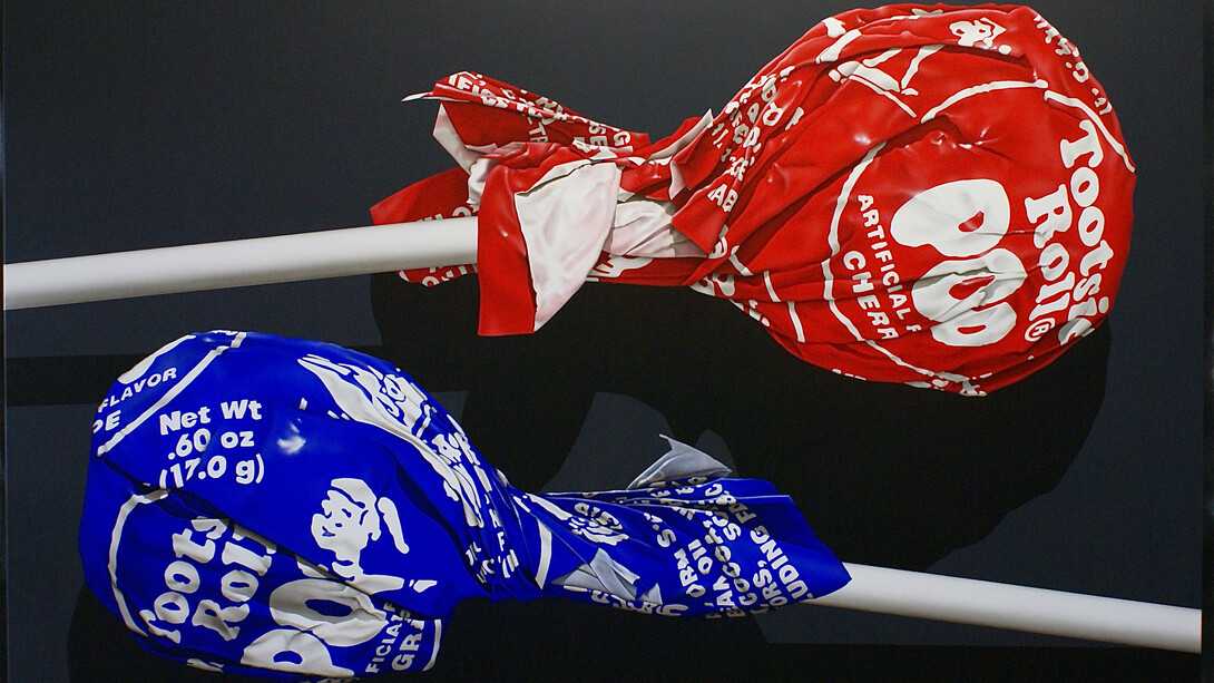 Peter and Madeline Powell, A Pair of Big Pops, Acrylic on Canvas, 36 x 60, 2014