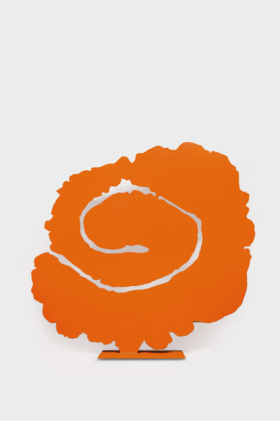 Consagra, Giardino arancio, 1966, painted iron, 122 x 125 cm