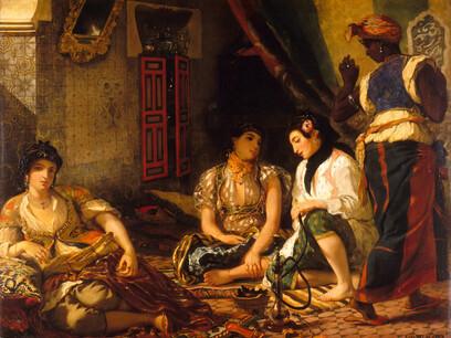 Eugène Delacroix. Mulheres de Argel (no apartamento). 1834. Óleo sobre tela