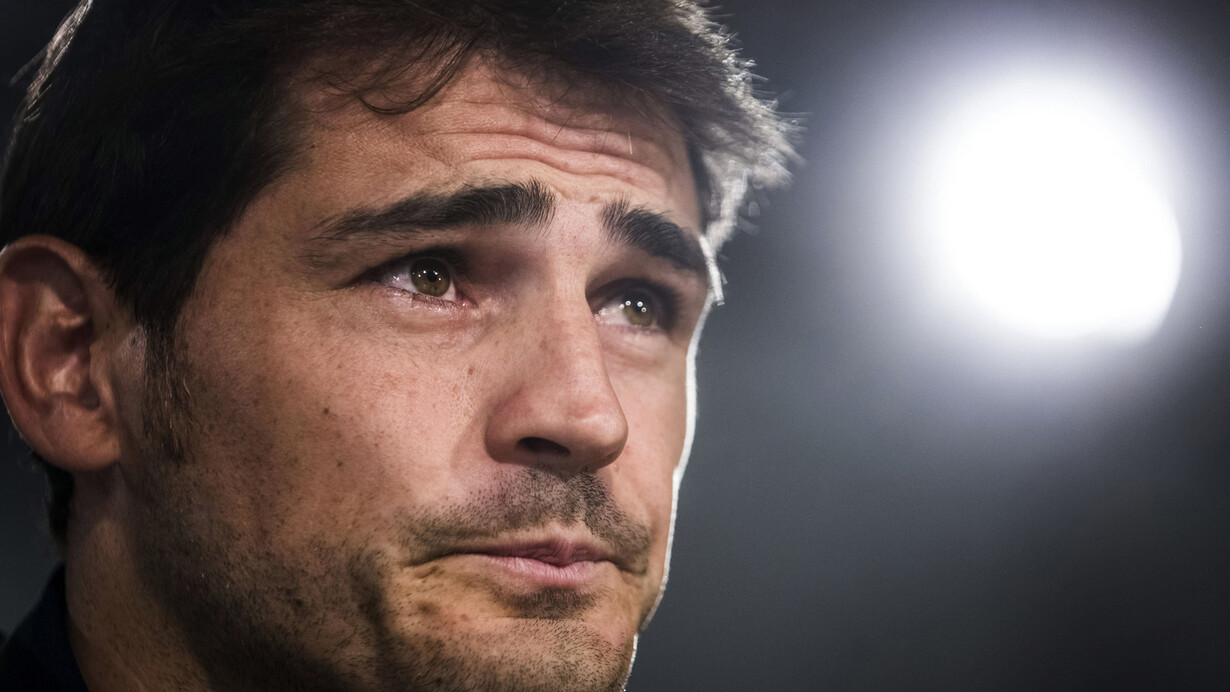 Iker Casillas durante su rueda de prensa de despedida del Real Madrid