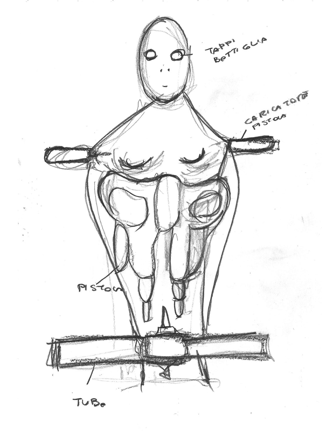 Marco Bolognesi. Bozzetto preparatorio  Techno Mutant