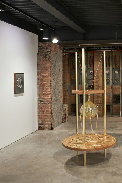 Installation view, Kelly Akashi: Long Exposure, SculptureCenter, New York, 2017. Photo: Kyle Knodell

