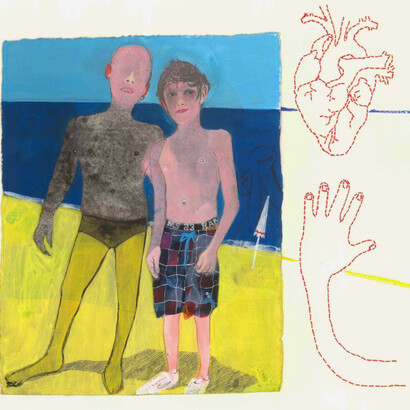 Anna Capolupo, Personali reminiscenze#figura06, 2014, acrilico, tempere su carta e filo di cotone, 30×30 cm