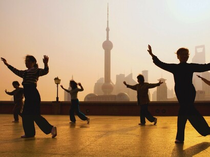 Tai chi en la ciudad