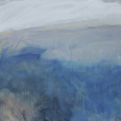 Leah Beggs, Racing Clouds, 2014, Oil on Canvas, 90 x 90 cm 