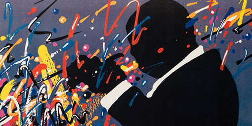 Poster for 1988 Jazz Jamboree in Warsaw, Poland; 1988; offset lithogragh by Waldemar Świerzy; The Historic New Orleans Collection, gift of Dr. and Mrs. Fritz Daguillard


