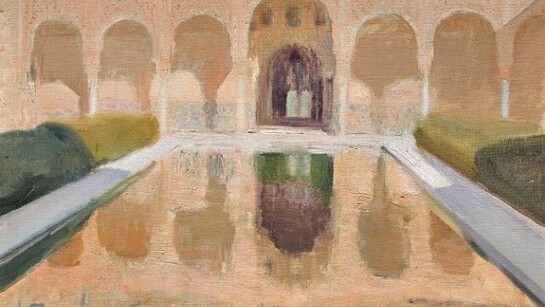Joaquin Sorolla, Patio de Comares, Alhambra, Granada, 1917, Olio su tela, cm 84,5 x 106,5
Madrid, Museo Sorolla