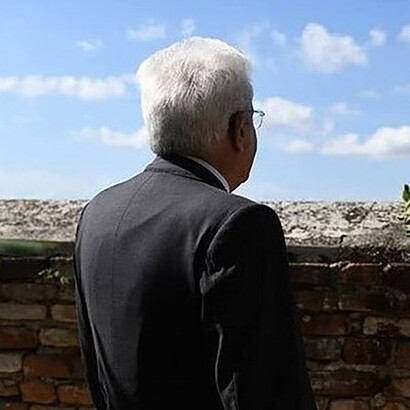 Il Presidente della Repubblica Sergio Mattarella al Colle dell'Infinito
