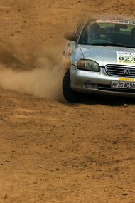 Car drifts in a race