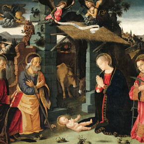 Antoniazzo Romano, Nativité, vers 1489 huile sur bois 142 x 176 cm Rome, Galleria Nazionale d’Arte Antica Palazzo Barberini © SSPSAE e per il Polo Museale della Città di Roma