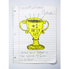 Michael Scoggins, Best Art,2014, graphite, marker, colored pencil on paper, 67”X51”