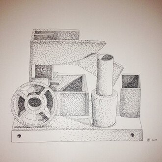 Nathalie Du Pasquier, Untitled (5), 2009, Ink pen on paper, 50 x 70 cm
