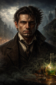 A visual interpretation of the divided identity and moral conflict at the heart of The Strange Case of Dr Jekyll and Mr Hyde