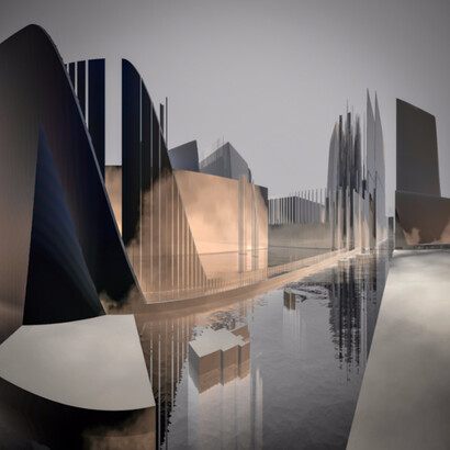 Paul-Émile Rioux, Landcuts Ville 4 Unt 1. Courtesy of Gauchet Fine Art