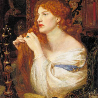 Dante Gabriel Rossetti, Aurelia (Fazio’s Mistress). Fanny Cornforth modeled for this painting