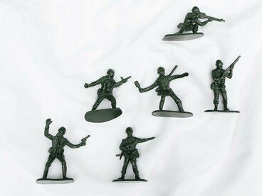 Toy soldiers standing in formation, reflecting Germany's growing military preparedness in response to emerging security challenges